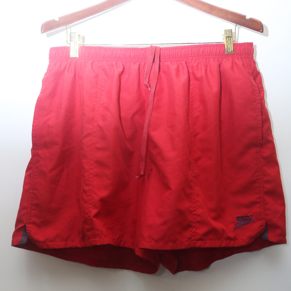 red speedo trunks